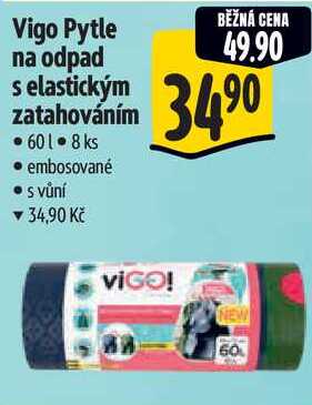 Vigo Pytle na odpad s elastickým zatahováním 60 l, 8 ks