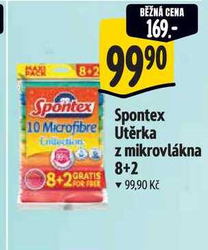 Spontex Utěrka z mikrovlákna, 8+2 ks 