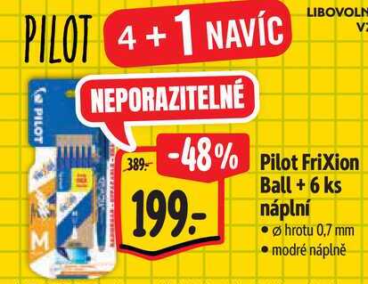 Pilot Frixion Ball + 6 ks náplní 
