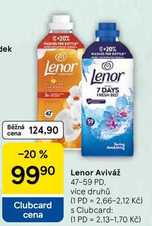 Lenor Aviváž, 47-59 PD, více druhů  