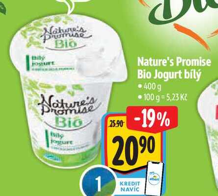 Nature's Promise Bio Jogurt bílý, 400 g