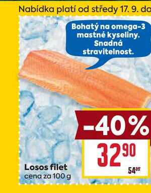 Losos filet cena za 100g