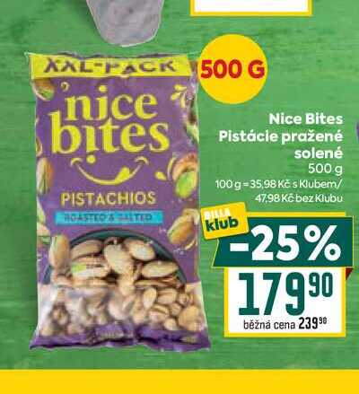Nice Bites Pistácie pražené solené 500 g  