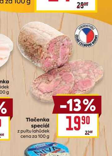 Tlačenka speciál z pultu lahůdek cena za 100g