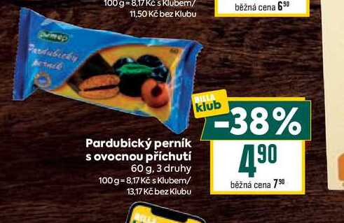 Pardubický perník s ovocnou příchutí 60 g 