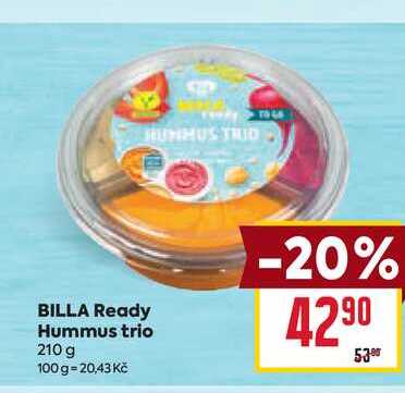 BILLA Ready Hummus trio 210 g