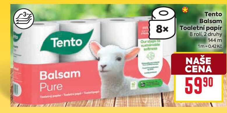 Tento Balsam Toaletní papír 8 rolí