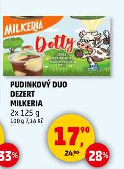 PUDINKOVÝ DUO DEZERT MILKERIA, 2x 125 g   
