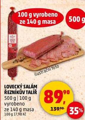LOVECKÝ SALÁM ŘEZNÍKŮV TALÍŘ, 500 g 