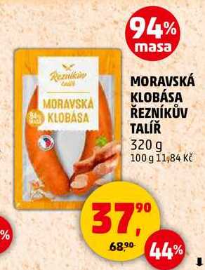 MORAVSKÁ KLOBÁSA ŘEZNÍKŮV TALÍŘ, 320 g 