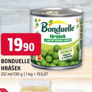 BONDUELLE HRÁŠEK 212 ml/130 g