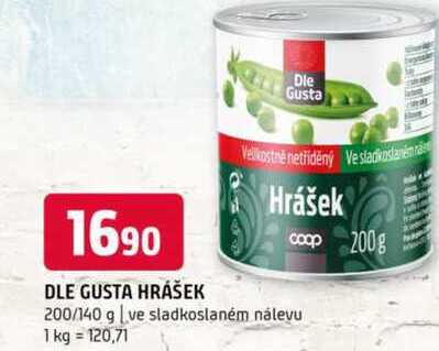 DLE GUSTA HRÁŠEK 200/140 g