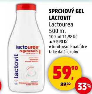 SPRCHOVÝ GEL LACTOVIT Lactourea, 500 ml  