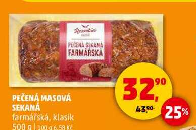 PEČENÁ MASOVÁ SEKANÁ farmářská, 500 g 