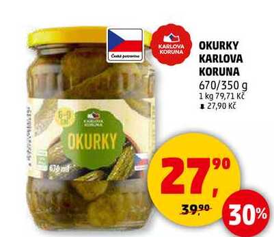 OKURKY KARLOVA KORUNA, 670/350 g 