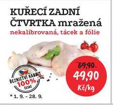 KUŘECÍ ZADNÍ ČTVRTKA mražená 1kg