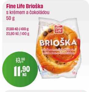 Fine Life Brioška s krémem a čokoládou 50 g 