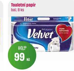 Velvet Toaletní papír bal: 8 ks