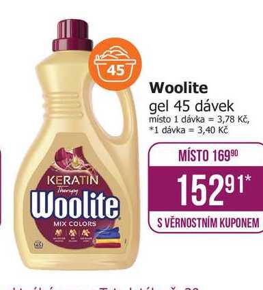 Woolite gel 45 dávek 