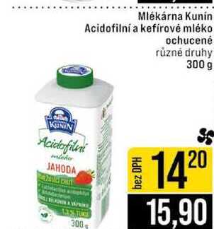 Mlékárna Kunín Acidofilní a kefírové mléko ochucené 300 g
