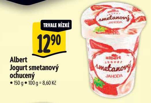 Albert Jogurt smetanový ochucený 150 g 