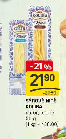 SÝROVÉ NITĚ KOLIBA natur, uzené 50 g 