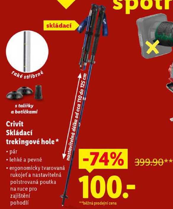 Crivit Skládací trekingové hole 