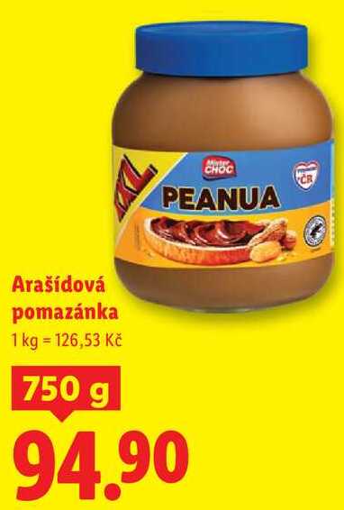 Arašídová pomazánka, 750 g