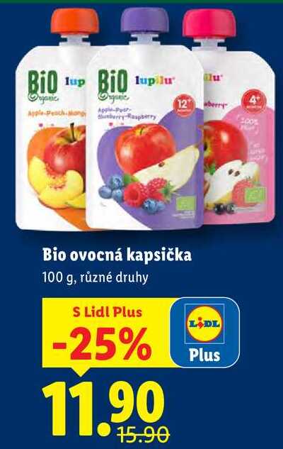 Bio ovocná kapsička, 100 g