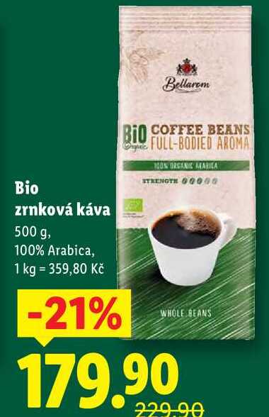 Bio zrnková káva, 500 g