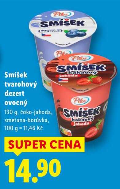 Smíšek tvarohový dezert ovocný, 130 g
