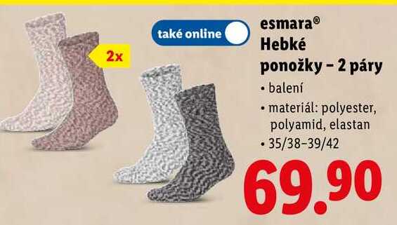 esmara Hebké ponožky - 2 páry 