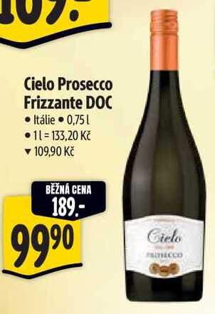 Cielo Prosecco Frizzante DOC, 0,75 l