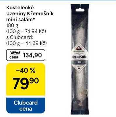 Kostelecké Uzeniny Křemešník mini salám, 180 g  