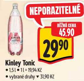 Kinley Tonic, 1,5 l