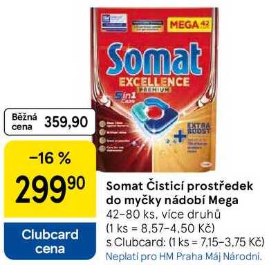 Somat Čisticí prostředek do myčky nádobí Mega, 42-80 ks, více druhů
