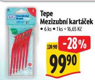 Тере Mezizubní kartáček, 6 ks