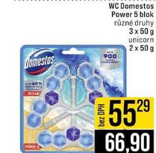 WC Domestos Power 5 blok, 3x50 g