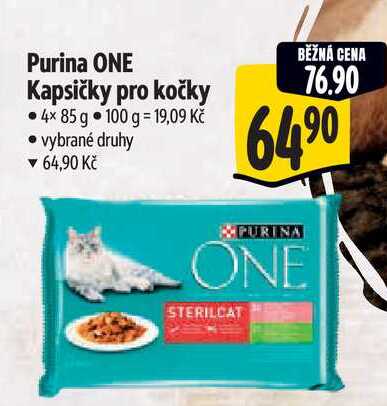 Purina ONE Kapsičky pro kočky 4x85 g  