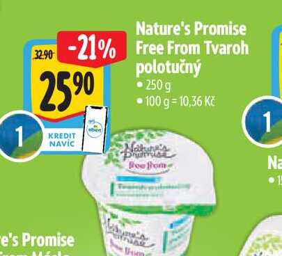Nature's Promise  Free From Tvaroh polotučný 250 g