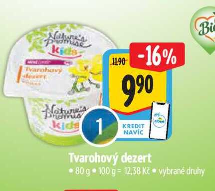  Tvarohový dezert  80 g  