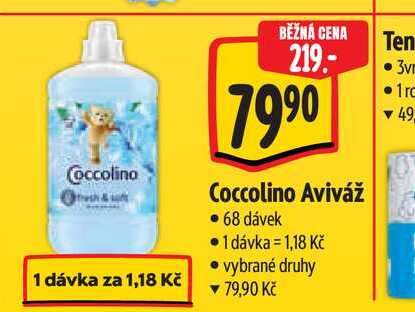Coccolino aviváž 68 dávek, vybrané druhy 