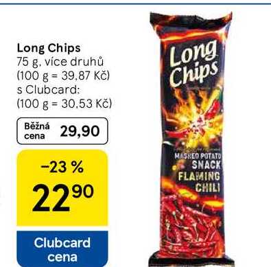 Long Chips, 75 g, více druhů 