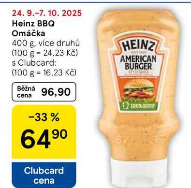 Heinz BBQ Omáčka, 400 g 
