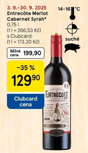 Entrecôte Merlot Cabernet Syrah, 0.75 l