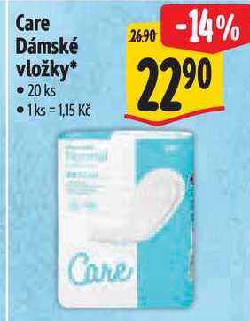 Care Dámské vložky, 20 ks 