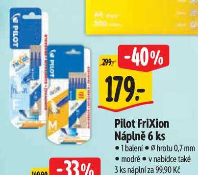Pilot Frixion Náplně 6 ks