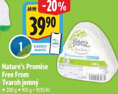 Nature's Promise Free From Tvaroh jemný, 200 g