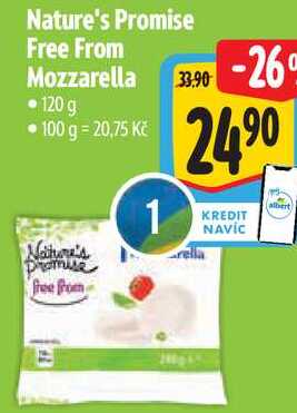 Nature's Promise Free From Mozzarella, 120 g