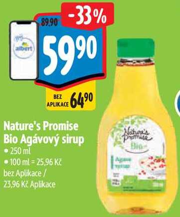 Nature's Promise Bio Agávový sirup, 250 ml